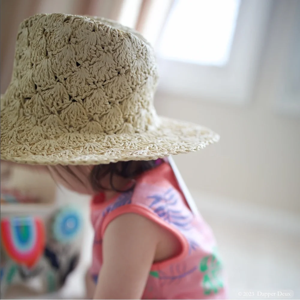 Janie and Jack | Crochet Straw Sun Hat